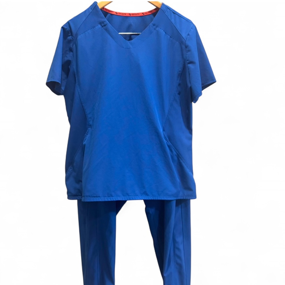 Infinity | Womens Royal Blue Jogger Style Scrub Set | XL - Picture 2 of 9
